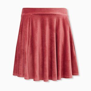 Torrid Dusty Red Textured Mini Circle Skirt size 2
